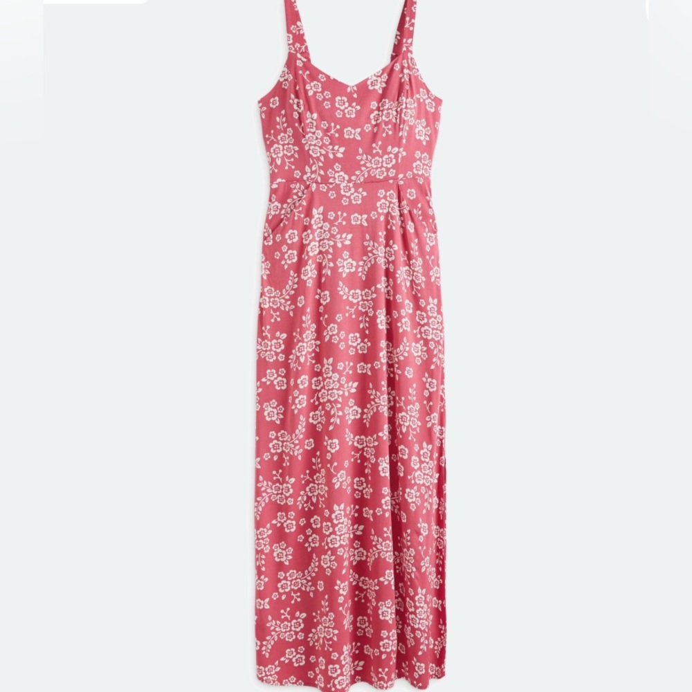 41 Hawthorn Coral/Pink White Floral V-Neck Dress Size Large